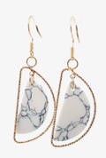 White Marble Earrings