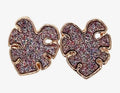 Glittery Palm Tree Leaves Earrings