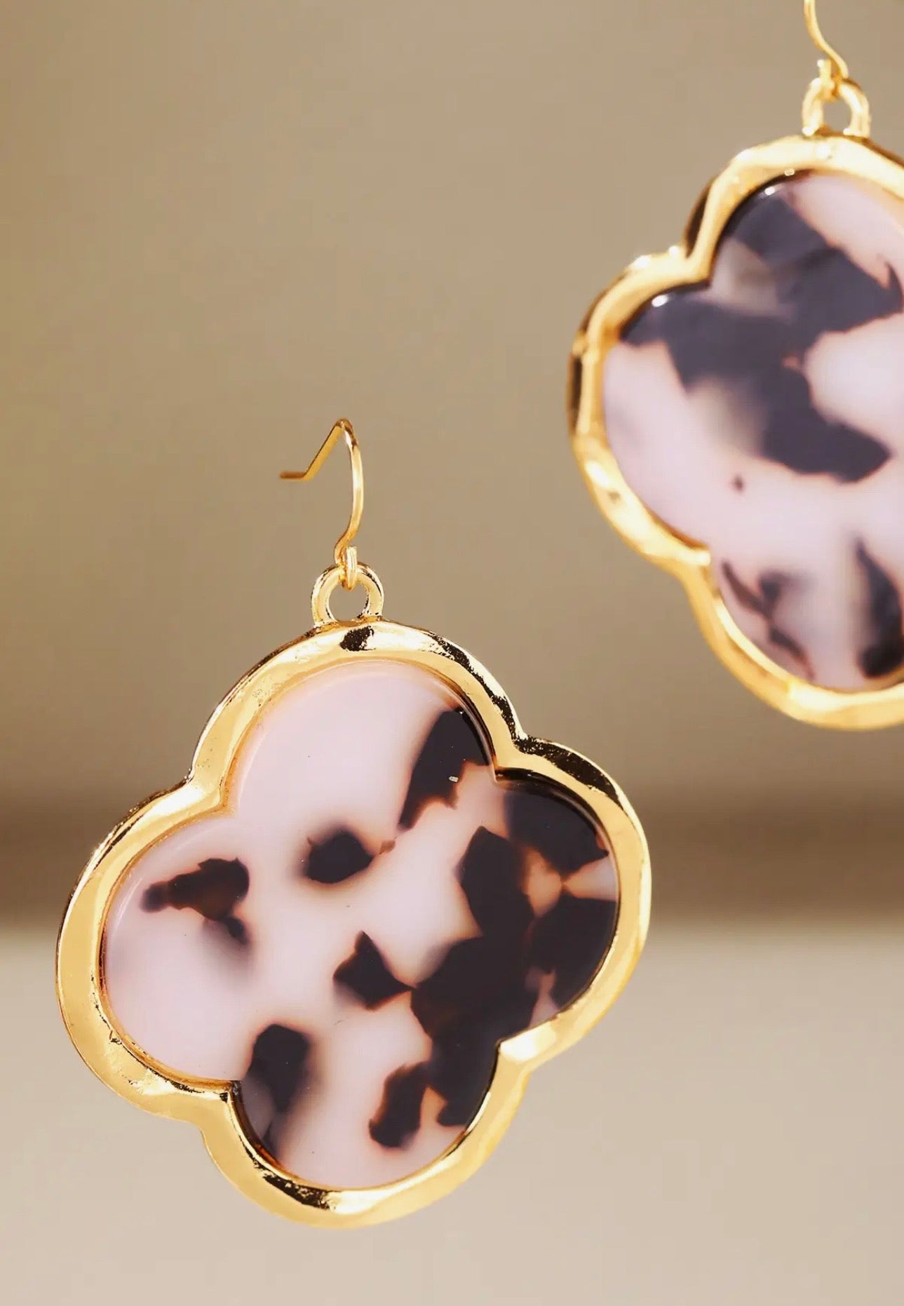 Clover Acetate Dangle Earrings