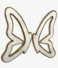 White Marble Butterfly Earrings