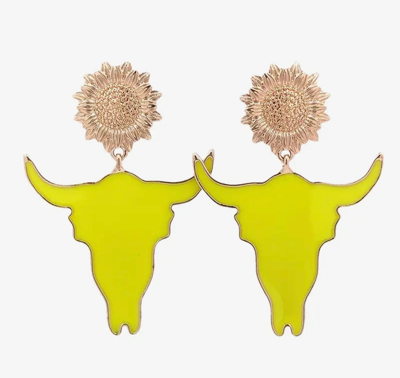 Western Cattle Skull Earrings