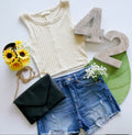 Ribbed Sleeveless Crop Tank Top