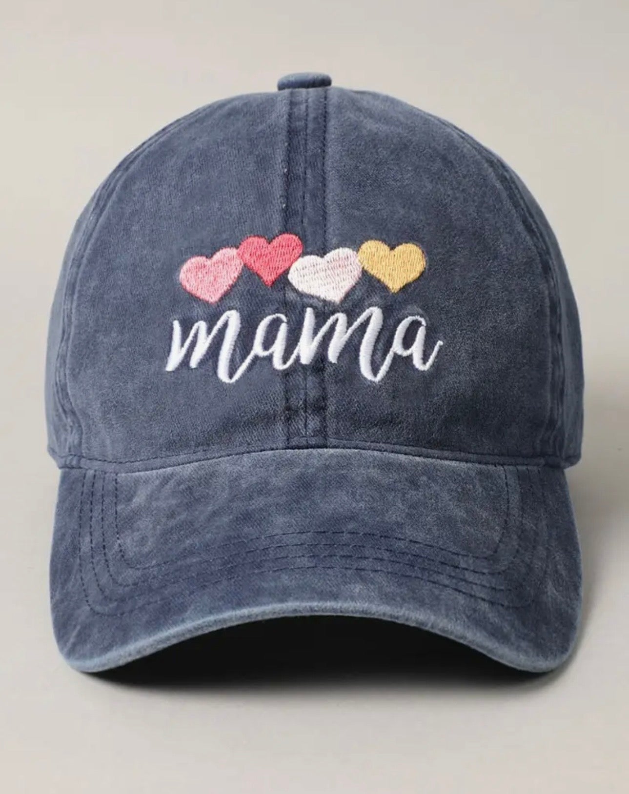 Navy Mama Baseball Cap